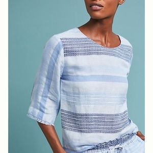 Cloth & Stone Textured Stripe Pullover